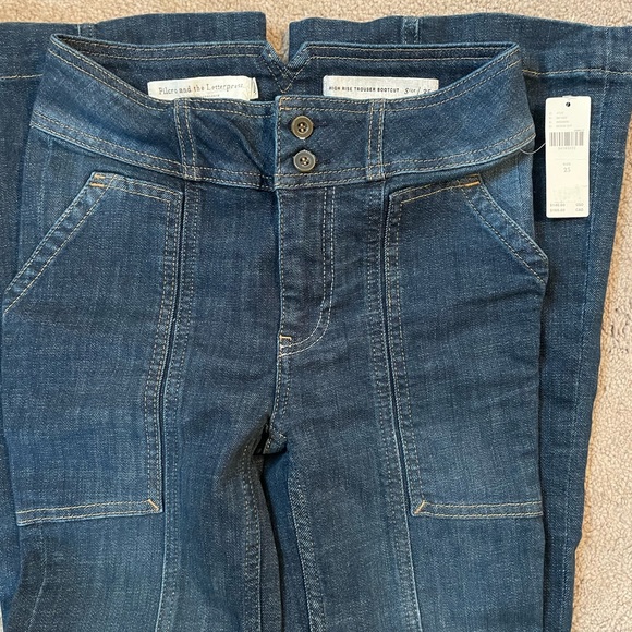 Anthropologie pilcro and the letterpress high rise trouser bootcut 25 dark wash - Picture 8 of 9